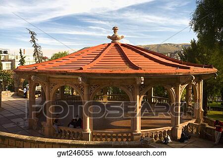 Gazebo in a garden, General Enrique Estrada, Zacatecas State, Mexico View Large Photo Image Stock Photography - Gazebo in a garden, General Enrique Estrada, Zacatecas State, Mexico. Fotosearch