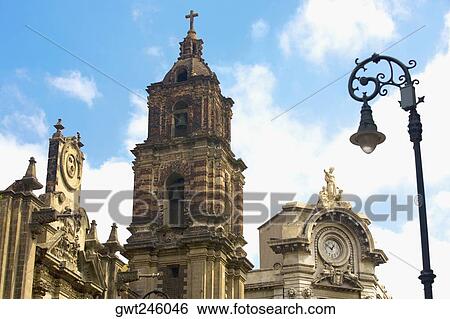 Stock Photograph - Low angle view of a church, Iglesia De La Profesa, Mexico City, Mexico. Fotosearch