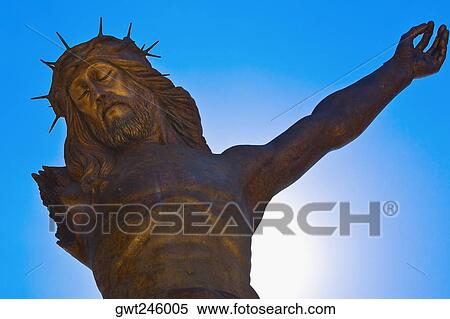 Low angle view of a statue of Jesus Christ, Broken Christ, San Jose De Gracia, Aguascalientes, Mexico View Large Photo Image Stock Photography - Low angle view of a statue of Jesus Christ, Broken Christ, San Jose De Gracia, Aguascalientes, Mexico. Fotosearch