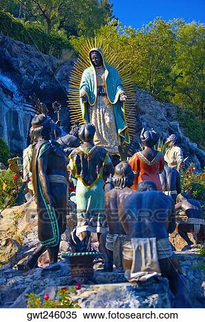 Low angle view of statues on a rock, Virgin of Guadalupe, Tepeyac, Mexico city, Mexico View Large Photo Image Stock Photography - Low angle view of statues on a rock, Virgin of Guadalupe, Tepeyac, Mexico city, Mexico. Fotosearch