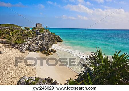 Ruins of a temple at the seaside, Temple of the Wind God, Zona Arqueologica De Tulum, Cancun, Quintana Roo, Mexico View Large Photo Image Stock Photo - Ruins of a temple at the seaside, Temple of the Wind God, Zona Arqueologica De Tulum, Cancun, Quintana Roo, Mexico. Fotosearch
