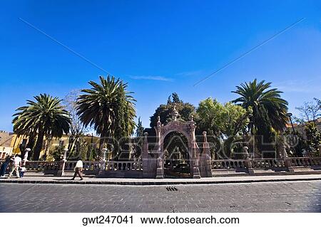 Facade of a garden, Jardin De La Madre, Zacatecas, Mexico View Large Photo Image Stock Image - Facade of a garden, Jardin De La Madre, Zacatecas, Mexico. Fotosearch