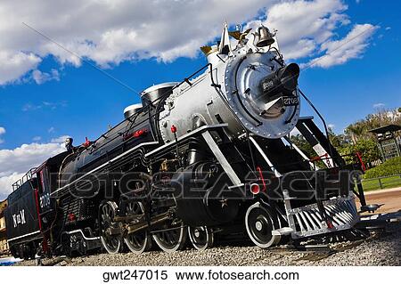 Low angle view of a locomotive, Three Centuries Memorial Park, Aguascalientes, Mexico View Large Photo Image Stock Photography - Low angle view of a locomotive, Three Centuries Memorial Park, Aguascalientes, Mexico. Fotosearch