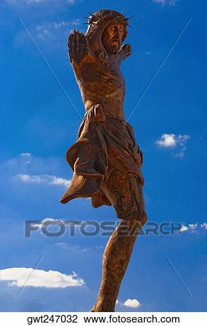 Low angle view of a statue of Jesus Christ, Broken Christ, San Jose De Gracia, Aguascalientes, Mexico View Large Photo Image Stock Image - Low angle view of a statue of Jesus Christ, Broken Christ, San Jose De Gracia, Aguascalientes, Mexico. Fotosearch