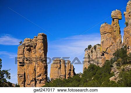 Low angle view of rock formations, Sierra De Organos, Sombrerete, Zacatecas State, Mexico View Large Photo Image Stock Photo - Low angle view of rock formations, Sierra De Organos, Sombrerete, Zacatecas State, Mexico. Fotosearch