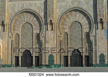 イスラム教の芸術 ドア イスラム教 モロッコ 北 アフリカ カサブランカ Hassan Ii Mosque ピクチャー F Fotosearch