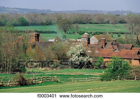 ヨーロッパ イギリス イギリス 英国 村 風景 風景 ストックイメージ F Fotosearch