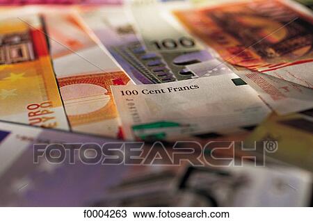 通貨 フランスの通貨 ユーロ ﾌﾗﾝ 手形 紙幣 お金 ストックイメージ F Fotosearch