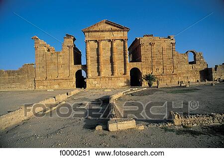 Stock Image - archeological site, vestige, Northern Africa, Tunisia, ruin, archaeological site, antiquity. Fotosearch