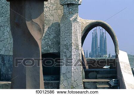 Barcelona, Spain, Europe, Gaudi, exterior, open air, travel View Large Photo Image Stock Photograph - Barcelona, Spain, Europe, Gaudi, exterior, open air, travel. Fotosearch