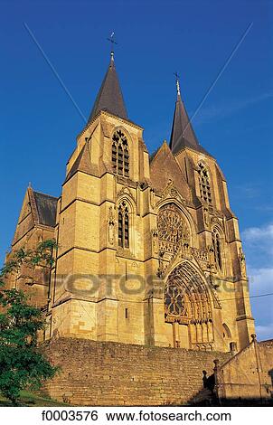 Stock Photograph - basilica, church, Christian architecture, Avioth, Europe, France, French. Fotosearch