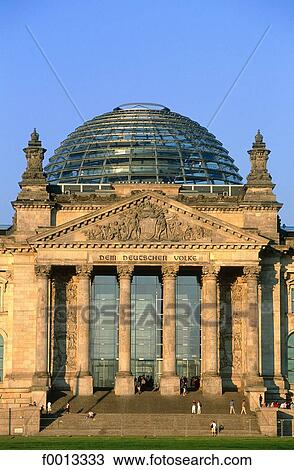 Stock Image - Berlin, Germany, Europe, exterior, open air, travel, travel Reichstag. Fotosearch