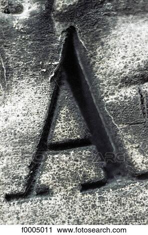 Stock Image - Black and White, typography, font, letter, type, grey. Fotosearch