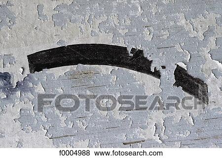 Stock Photo - blue, black, painting, dirtiness, abandon, damaged, deteriorate. Fotosearch