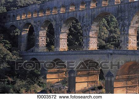 Stock Image - bridge, arch, arcature, archway, Europe, France, French. Fotosearch