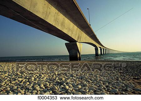 Stock Image - bridge, Charente Maritime, Europe, France, French, French Ile de Re, Poitou Charentes. Fotosearch