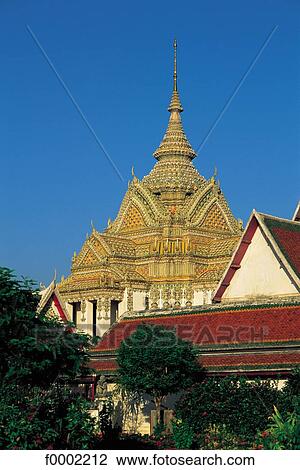 Buddhism, Thailand, South East Asia, Asia, Bangkok, Wat Po Temple View Large Photo Image Stock Image - Buddhism, Thailand, South East Asia, Asia, Bangkok, Wat Po Temple. Fotosearch