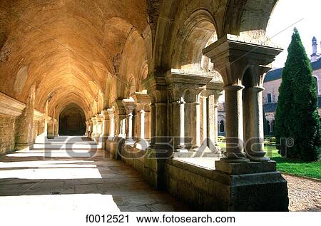 Stock Image - Burgundy, Europe, France, French, French Cote d'Or, Vezelay, Fontenay Abbey. Fotosearch