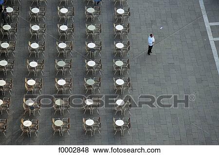 Stock Photo - cafe terrace, cafe, Italy, Europe, terrace, Venice, Saint Mark's Square. Fotosearch