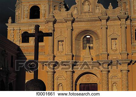 Stock Image - cathedral, christianity, christianism, christian religion, Guatemala, Central America, church. Fotosearch