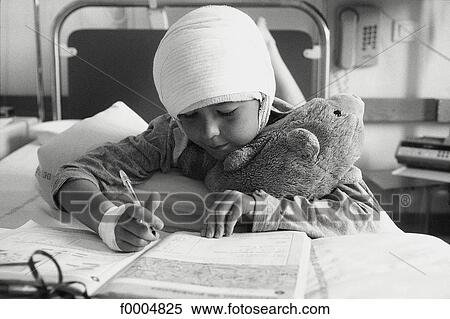 Stock Photography - child, children, ill, illness, disease, boy, bandage. Fotosearch