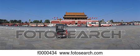 Picture - China, Asia, Forbidden City, Beijing, exterior, open air, panoramic view. Fotosearch