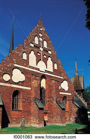 Stock Image - christianity, christianism, christian religion, Sweden, Europe, Campanile Church, Soderkoping. Fotosearch