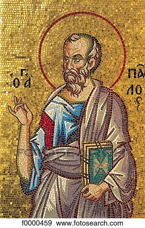 Stock Photo - christianity, christianism, christian religion, Sacred art, Icon, mosaic, Cyprus. Fotosearch
