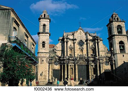 Stock Photograph - Colonial style, christianity, christianism, christian religion, Cuba, cathedral, Christian architecture. Fotosearch