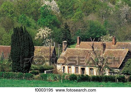 countryside, country, rural, traditional dwelling, half timbered, Normandy, Europe View Large Photo Image Stock Photography - countryside, country, rural, traditional dwelling, half timbered, Normandy, Europe. Fotosearch