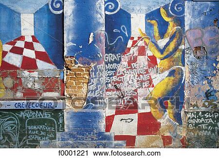 crack, wall painting, graffiti, painting, exterior, open air View Large Photo Image Stock Image - crack, wall painting, graffiti, painting, exterior, open air. Fotosearch