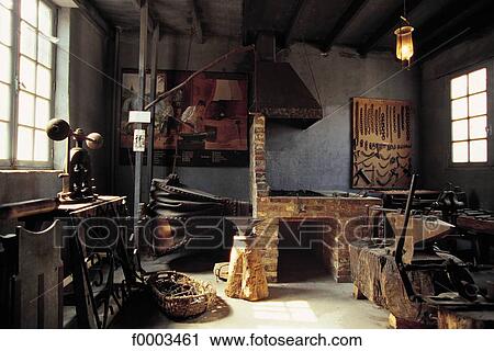 Stock Image - craft, museum, Europe, France, French, French Francheville. Fotosearch