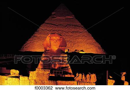 Egypt, Egyptian art, Northern Africa, sphinx, night, tourism, light View Large Photo Image Stock Image - Egypt, Egyptian art, Northern Africa, sphinx, night, tourism, light. Fotosearch