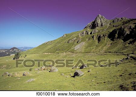 Stock Photo - Europe, travel, travel France, French, French horizontal, Auvergne, exterior. Fotosearch