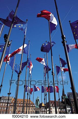 European flag, French flag, flag, Alsace, Bas Rhin, Europe, France View Large Photo Image Stock Image - European flag, French flag, flag, Alsace, Bas Rhin, Europe, France. Fotosearch