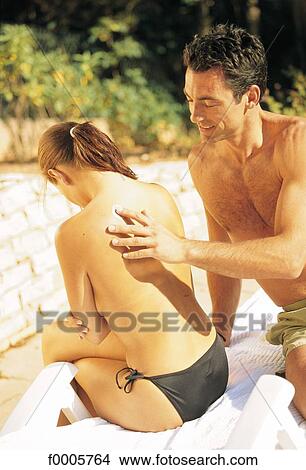 exterior, open air, back, men, swimming costume, couple View Large Photo Image Picture - exterior, open air, back, men, swimming costume, couple. Fotosearch