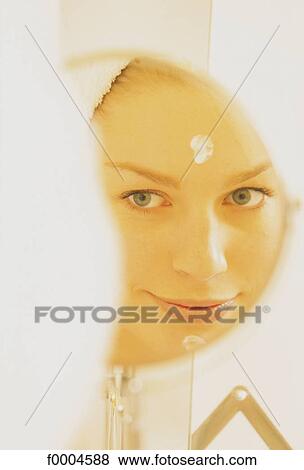 face, woman, women, people, beauty, mirror View Large Photo Image Stock Photo - face, woman, women, people, beauty, mirror. Fotosearch