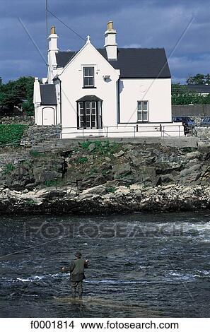 fisherman, house, Ireland, Europe, Galway, Corrib River View Large Photo Image Picture - fisherman, house, Ireland, Europe, Galway, Corrib River. Fotosearch