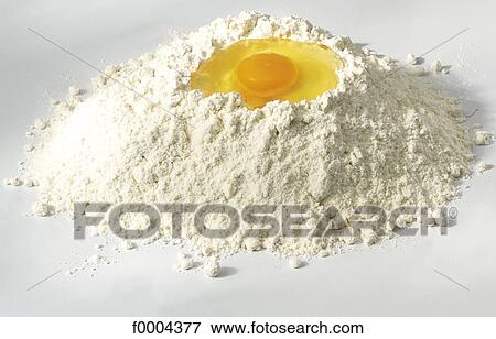 flour, egg, eggs, aliment, yellow, white, well View Large Photo Image Stock Photo - flour, egg, eggs, aliment, yellow, white, well. Fotosearch
