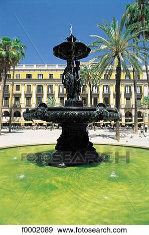 fountain, pond, water, Spain, Europe, Barcelona View Large Photo Image Stock Photo - fountain, pond, water, Spain, Europe, Barcelona. Fotosearch