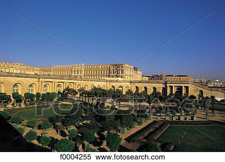 Stock Photography - France, castle, Europe, Castle of Versailles, garden, French, architecture. Fotosearch