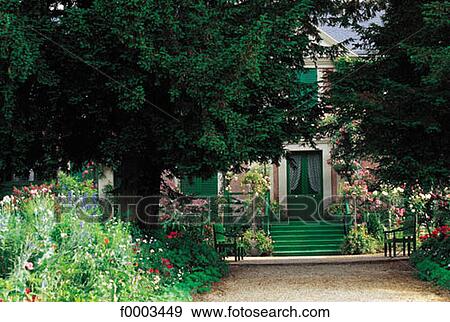 France, French, French Europe, garden, traditional dwelling, Giverny View Large Photo Image Stock Photo - France, French, French Europe, garden, traditional dwelling, Giverny. Fotosearch