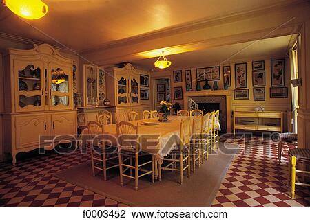 France, French, French Europe, house, inside, indoors, dining room View Large Photo Image Stock Image - France, French, French Europe, house, inside, indoors, dining room. Fotosearch