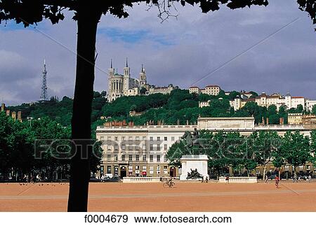 France, French, French Europe, Lyon, Rhone, Rhone Alpes, Place Bellecour View Large Photo Image Stock Photo - France, French, French Europe, Lyon, Rhone, Rhone Alpes, Place Bellecour. Fotosearch