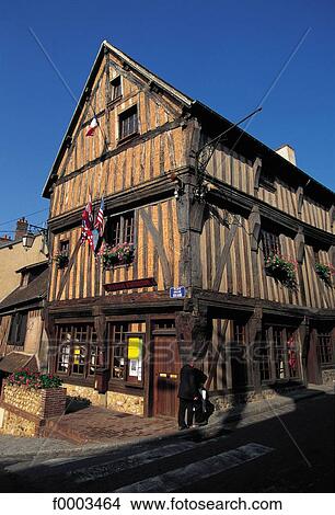 France, French, French Europe, traditional dwelling, half timbered, front View Large Photo Image Picture - France, French, French Europe, traditional dwelling, half timbered, front. Fotosearch