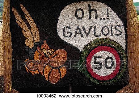Stock Image - France, French, French Europe, road sign, notice, Normandy. Fotosearch