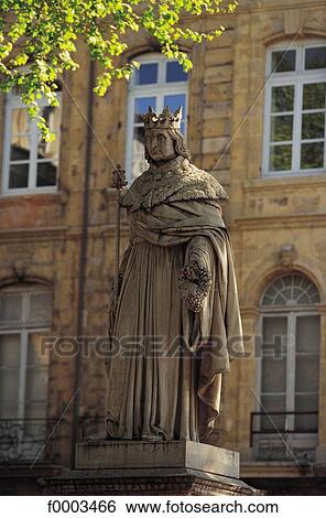 Stock Photograph - France, French, French Europe, sculpture, statue, Aix-en-Provence, Bouches du Rhone. Fotosearch