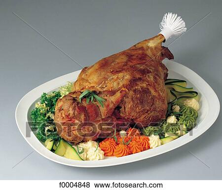 gastronomy, food, cooked dish, lamb, meat, leg of lamb, sheep meat View Large Photo Image Stock Photo - gastronomy, food, cooked dish, lamb, meat, leg of lamb, sheep meat. Fotosearch