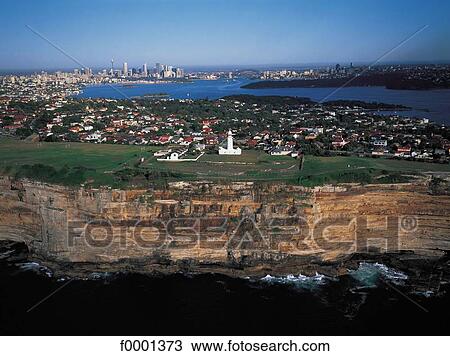 Stock Image - general view, cliff, Australia, Oceania, Sydney Bay, Cliff of Fa, New South Wales. Fotosearch