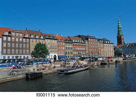 Stock Photography - general view, Denmark, Europe, Copenhagen, Nybrogade, strand, Sünd. Fotosearch